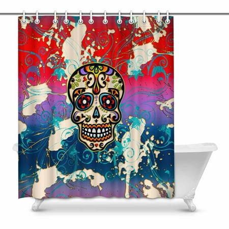 Pop Sugar Skull Mexico Dia De Los Muertos Day Of Dead Shower
