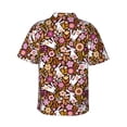 thumbnail image 3 of Picia Flower Bunny Gentle Cotton Regular Fit Short Sleeve Casual Hawaiian Shirt for Men-Small, 3 of 9