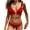 00 # Red, variant on REORIAFEE Bathing Suits for Big Busted Women Tropical Bathing Suit Ruffle Split Bikini Set Black L
