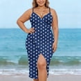 thumbnail image 4 of Sortie de Plage pour Femmes avec Sangle Réglable Fente Haute Côté en Polyester Tissé Transparent 1 Pce, 4 of 9