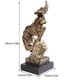 thumbnail image 2 of Estatua hecha a mano de resina Adorno de escultura de arte abstracto Decoración de escritorio de oficina en casa, Oro Eigraketly HA8283-02B, 2 of 6