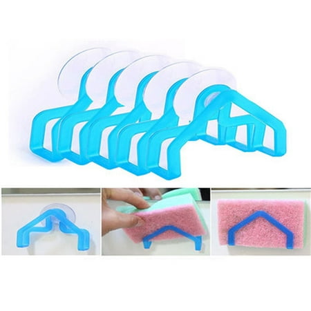 Wall Gadget Organizer Convenient Sponge Holder Suction Cup Sink Holder Kitchen Tools Gadget Decor Wall Mounted Type Storage Holders Racks ()
