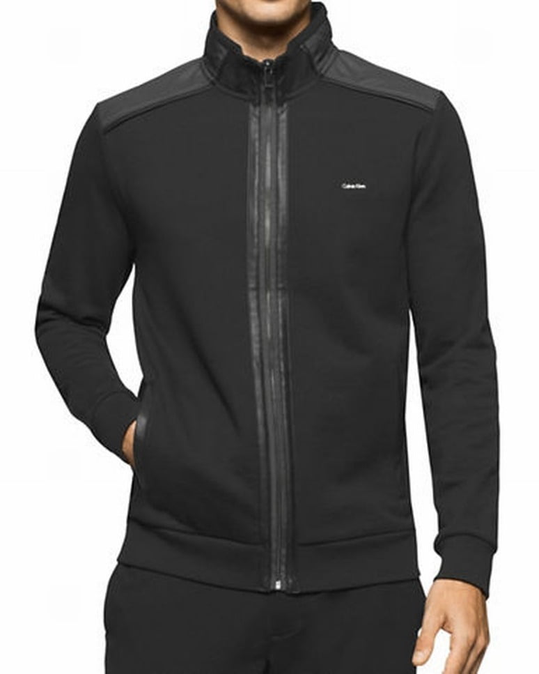 Calvin Klein NEW Black Mens Size XL Full ZipUp MockNeck Sweater