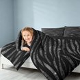 thumbnail image 3 of Homewish Zebra Print Twin Comforter Sets, Black Gray Bedding Set, Animal Theme Decor, Black Reversible, 2-Piece 1 Comforter and 1 Pillowcase, 3 of 6