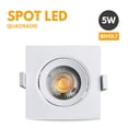 thumbnail image 1 of Spot Led 5w 7w Empotrable Cuadrado Redondo Direccional Frio Blanco Cálido 6500K 3000K Bivolt Deng Xun unisex, 1 of 2
