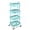 B-turquoise, variant on 3-Tier Metal Mesh Utility Rolling Cart Storage Organization Cart with Wheels, Light Gray