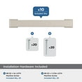 thumbnail image 3 of Amerock Bridgeport 3-3/4 inch (96mm) Center-to-Center Satin Nickel Cabinet Pull - 10 Pack, 3 of 5