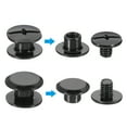 thumbnail image 3 of 24 Sets Chicago Screws, 4mm L Galvanized Iron Chicago Screw Phillips Binding Post Screw Rivets for Leather Belt Scrapbook Photo Albums, Black, 3 of 6