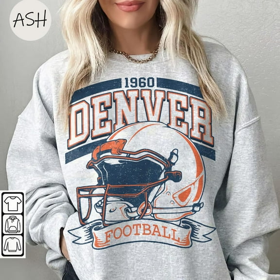 Vintage 90s Style Vintage Denver Football Style Sweatshirt ,Retro Denver Football Crewneck Shirt