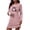 Pink, variant on Stamzod House Dress for Women Halloween Print Long Sleeve T Shirt Nightgown Soft Crew Neck Short Sleep Shirt XL