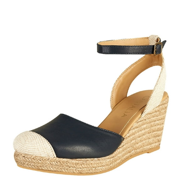 Plataforma de Yute Para Mujer CASTALIA 207-26 Marino y Beige