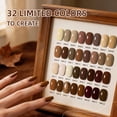 thumbnail image 2 of JODSONE Nude Brown Gel Nail Polish Kit 32 Colors Beige Chocolate Caramel with 4 Functional Gel Kit Soak Off Manicure Tools Gifts for Women, 2 of 9