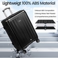 thumbnail image 6 of New York Xpress 3-Piece Hardside Luggage Set, Expandable Suitcases with TSA Lock, 20"/26"/30" Carry-on & Checked, Black - WD577, 6 of 11