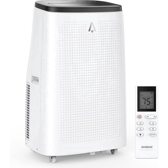 14000 BTU Portable Air Conditioner, 3 in-1 Ultra-Quiet Cooling, Dehumidifier & Fan for Rooms Up to 750 Sq. Ft. – Remote Control, Sleep Mode, 24H Timer & Windows Kit