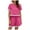 Hot Pink, variant on RMGVDSD 2 Piece Sets For Women Casual Loose Short Sleeved T Shirt And Elastic Waist Shorts Suit Summer Outfits Stylish Women Shorts Suit