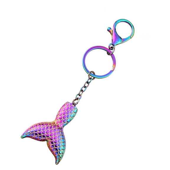 ifundom Mermaid Tail Keychain Pendant Multi-Alloy Keyring Holder 1 Piece Accessory