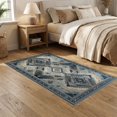 thumbnail image 2 of ODIKA 5'x7' Washable Area Rug Accessories Farmhouse Interlocking Vanity Decorations Organization for Guest Room, Lounge, Apartment, Non-Slip Low Profile, Stain Resistant, 2 of 7
