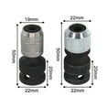 thumbnail image 6 of 2pcs Drill tool Socket Adapter Drive 1/2 Square To 1/4 Inch Hex Converter, 6 of 9