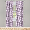 thumbnail image 3 of Ambesonne Pinwheel Curtains, Swirling Floral Style, Pair of 28"x84", Dark Purple Violet, 3 of 5