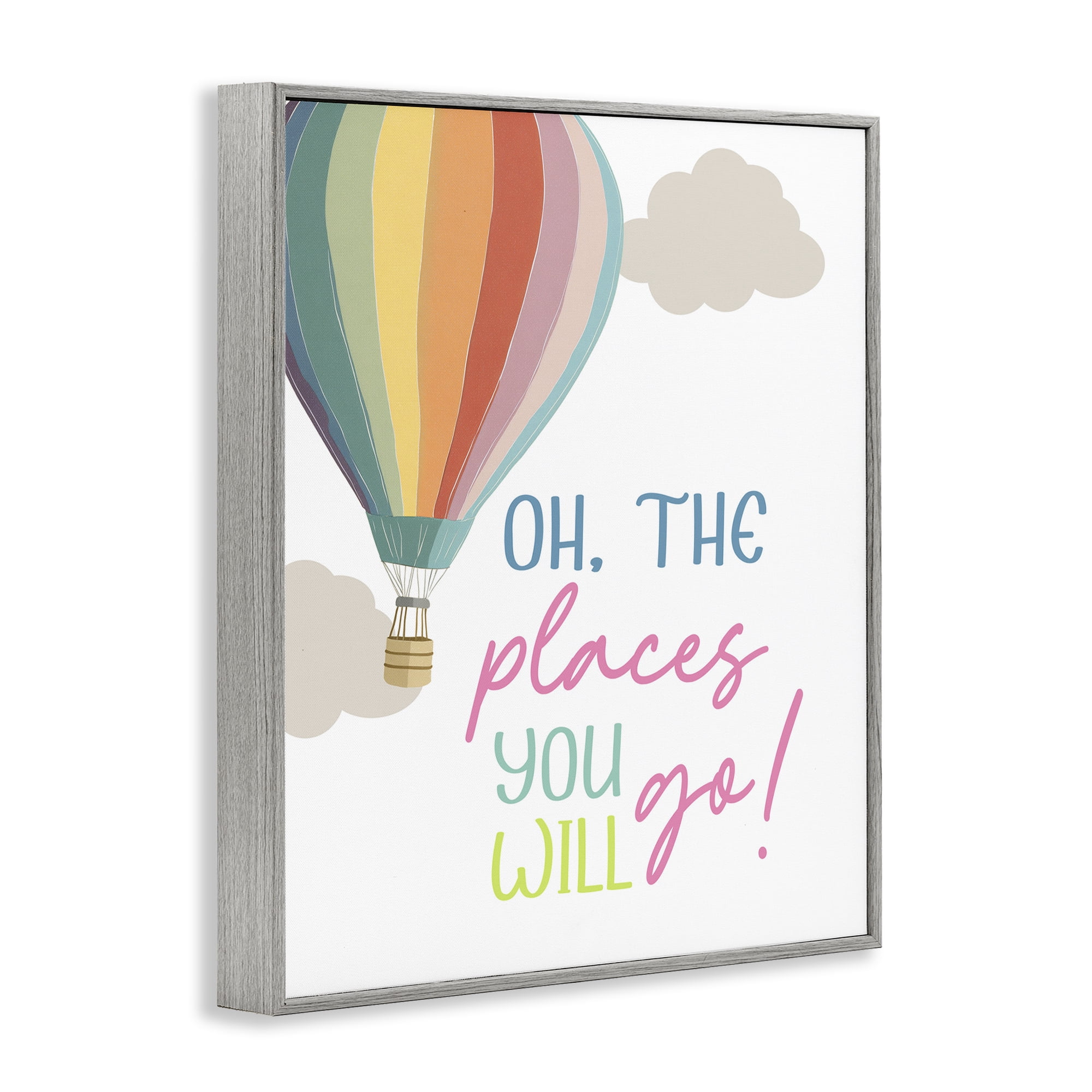 Stupell Industries The Places You Will Go Gray Framed Giclee Art, design by Christine Simpson Art