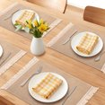 thumbnail image 2 of Unique Bargains 4pcs Polyester Kitchen Table Mat Khaki 17.7"x11.8", 2 of 6