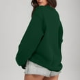 thumbnail image 6 of Curuila Women Sweatshirt Solid Color Long Sleeved Crew Neck Soft Warm Comfortable Casual Pullover Green Size Xl, 6 of 6
