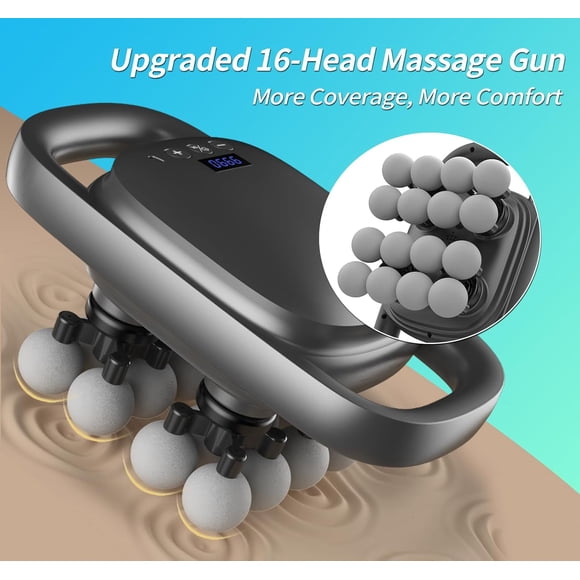 CNV 16 Head Massage Gun, Deep Tissue Percussion Massager with 99 Intensity Levels for Neck, Back, Shoulders, Legs Pain Relief & Recovery