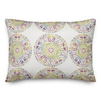 Creative Products Small Multicolored Pattern Medallions 14x20 Indoor / Outdoor Pillow