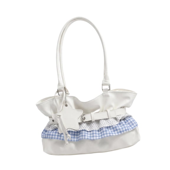amagogo Tote Bag for Women Comfortable Stylish Underarm Purse for Leisure Shopping Party White