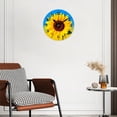 thumbnail image 3 of Battery Operated Analog Wall Clocks Non-Ticking Silent Modern Clock Decorative for Home,Office-Beautiful Sunflower On Yellow And Blue Background(16inch), 3 of 4