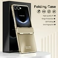 thumbnail image 5 of Dteck Case for Samsung Galaxy Z Flip 7 ,Luxury Plating Phone Case Hinge Protection Slim Hard PC Shockproof Slim Protective Cover for Samsung Galaxy Z Flip 7,Gold, 5 of 7
