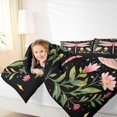 thumbnail image 4 of Feelyou Child Tribal Dragonfly Queen Comforter Set, Rustic Floral Plant Bedding Set, 3pcs, 4 of 8