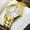 Digital Full Gold Strap White Surface, variant on Men's Watch Men's Luminous Waterproof Quartz Watch Automatic Movement Luminous Waterproof Calendar Watch Men's Large Digital Elderly Watch Large Display Wristwatch