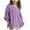 Purple, variant on CCRFTGI Cute Linen Shirts for Girls 10-12 3/4 Sleeve Crew Neck Summer Soft T-Shirts Beach Loose Comfy Girls Clothes Vacation Tops Red 7-8 Years