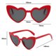 thumbnail image 2 of Gafas de sol retro de moda con forma de amor, gafas de sol de moda con montura grande, fabricadas en resina y PC., 2 of 5