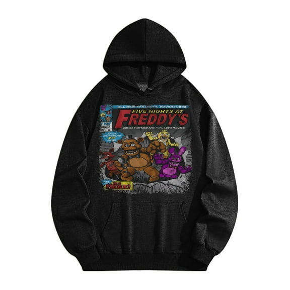 Five-Nights at Freddy Merch Mens Ultimate Heavyweight Pullover Hoodie Sweatshirt