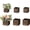 Brown, variant on ANHXN Wooden Box for Centerpiece Wedding:  Rustic Square Planter Box Farmhouse Table Fall Decor - Whitewashed Small Wood Vases Flower Pots for Windowsill Home Garden