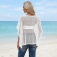 thumbnail image 7 of Hkoxplj Wraps for Women and Men Womens Knit Sequin Poncho Top Crochet Batwing Sleeve Shawl Asymmetrical Sweater Cover Up Beachwear, 7 of 7