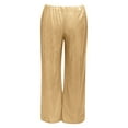 thumbnail image 6 of Glitter Sequin Pants Women Low Rise Elastic Waist Wide Leg Flowy Sparkly Pants for Disco Party Dancewear Clubwear, 6 of 6
