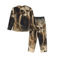 thumbnail image 2 of Goofa Ancient Skull Cave Landscape Printed Women’s 2 Piece Pajama Set Super,Pajamas Women's Long Sleeve Sleepwear Soft Button Down Loungewear Pjs Lounge Set Nightwear-Medium, 2 of 9