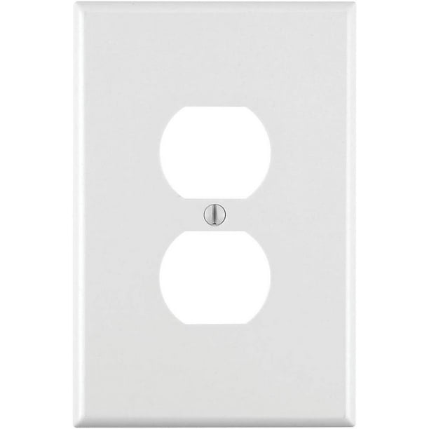 Leviton 88103 1Gang Duplex Receptacle Wallplate, Oversized, Thermoset
