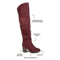 thumbnail image 4 of Journee Womens Kaison Wide Width Extra Wide Calf Stacked Heel Over The Knee Boots, 4 of 10