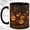 Black, variant on Forest Jack O Lantern Coffee Mug, Autumn Pumpkin Mug, Ceramic 11 oz