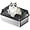 Black, variant on Memoryfield Stainless Steel Cat Litter Box with Lid, High-Sided Enclosed Pan, Leakproof, Scoop, white