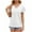 White, variant on Plus Size Tops for Womens 2025 Fashion Casual Solid Color Short Sleeve V-Neck Blouses Shirts
