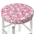 thumbnail image 3 of KLL Cute Rabbit Round Bar Chair Cushion Cover 12 inch ,Bar Stool Protector with Elastic, Soft Washable, 3 of 6