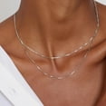 thumbnail image 3 of AllenCOCO 0.8mm Sterling Silver Chain Necklace Thin Italian Box Chain Silver Rope Necklace with Lobster Clasp, Perfect Replacement for Pendant 18 Inch, 3 of 7
