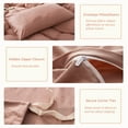 thumbnail image 5 of PURE ERA Jersey Cotton Duvet Cover Set 100% Ultra Soft T-Shirt Cotton 3Piece Bedding Set(King, Dusty Rose Pink), 5 of 6