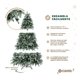 thumbnail image 5 of Árbol de Navidad Escarchado con Piñas Pino Navideño Frondoso Esquimal (Nevado, 1.80 m), 5 of 6