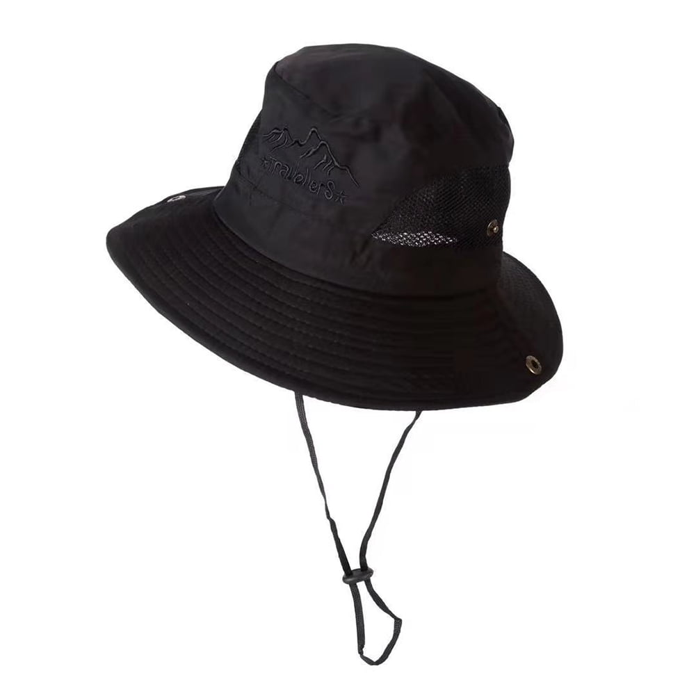 Fisherman Hats Big Brim Summer Men Women Bucket Hat With String ...